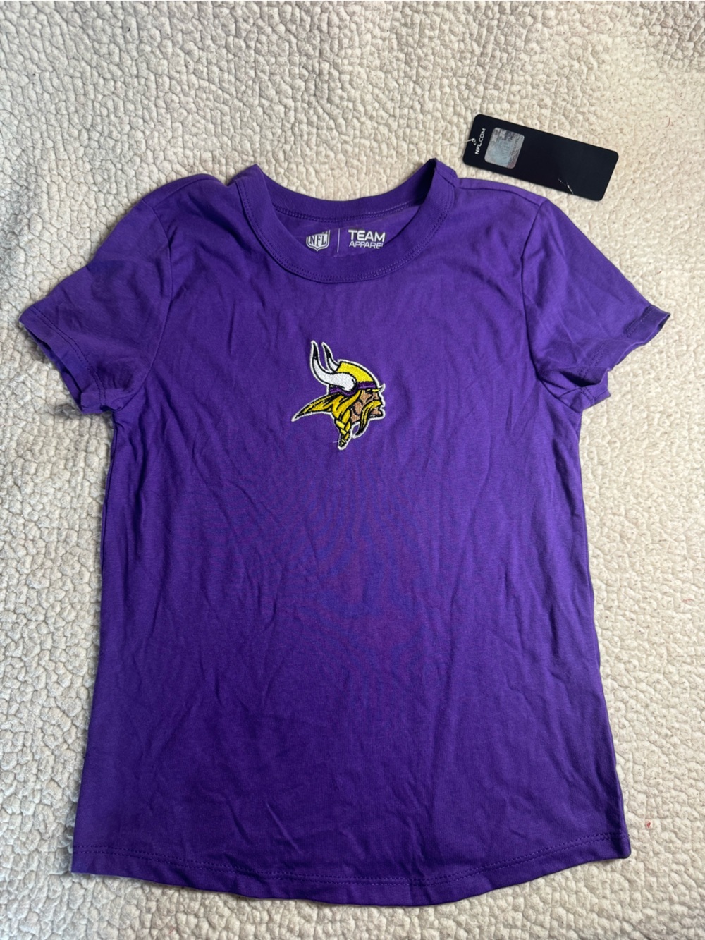 Official NFL Team Apparel Purple Minnesota Vikings Short Sleeve Logo Tee